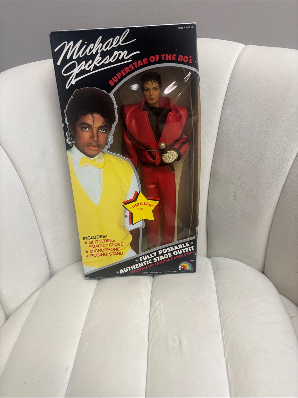 Michael Jackson Superstar of the 80's Doll Boxed Artwork - Yellow Outfit